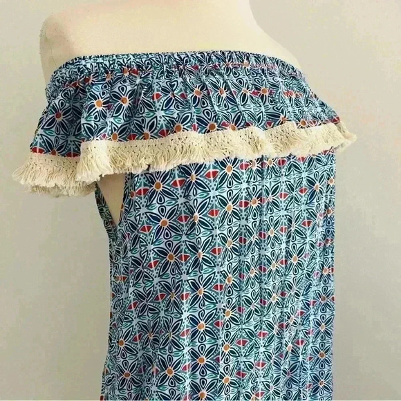 New Roberta Roller Rabbit Lucia Bai Off The Shoulder Dress XS - Picture 10 of 11